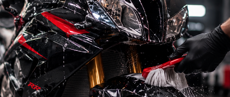 Detailing y limpieza de moto